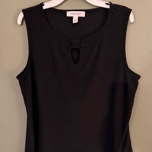 Nine West Black Sleeveless Keyhole Bow Detail Camisole